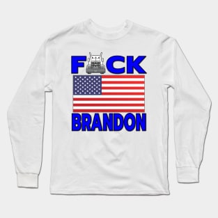 F-CK BRANDON FREEDOM CONVOY - TRUCKERS FOR FREEDOM - USA FREEDOM CONVOY 2022 TRUCKERS BLUE LETTERS Long Sleeve T-Shirt